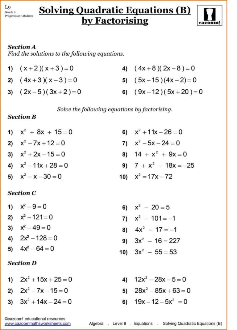 Free Algebra Worksheets Year 6