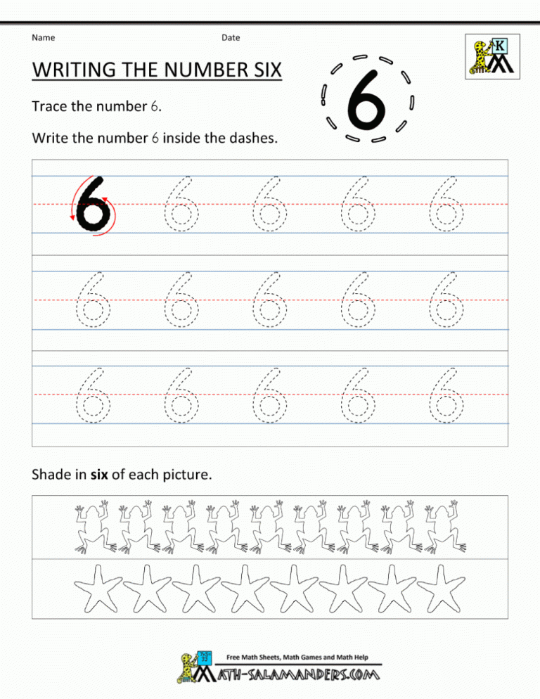 Preschool Number Worksheets Printable