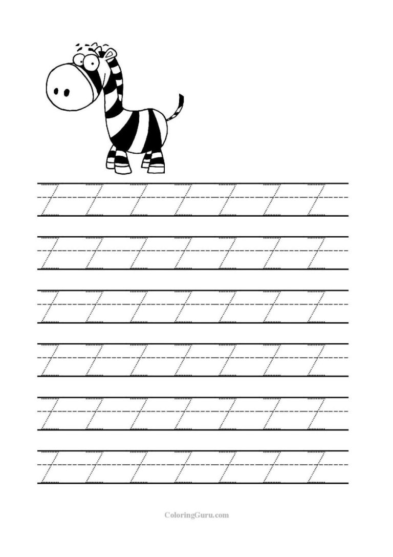 Letter Z Worksheets For Preschool