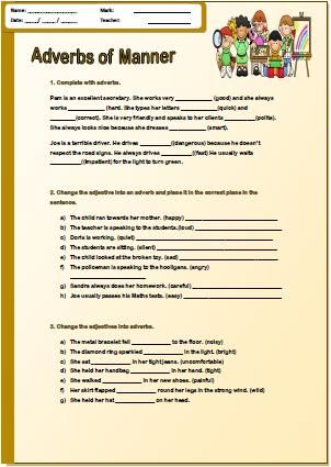 Adjective Phrase Worksheet Pdf