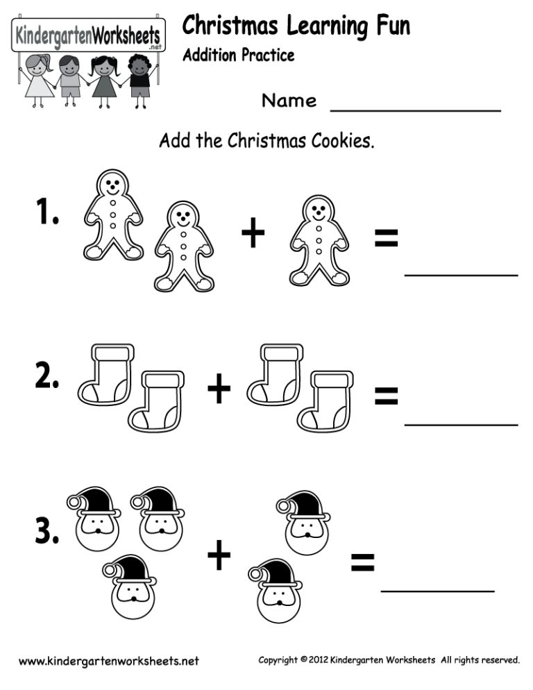 Free Printable Christmas Worksheets For Preschool