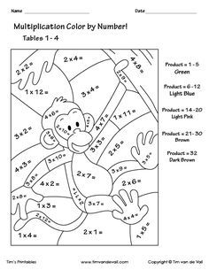 Multiplication Color By Number Pdf