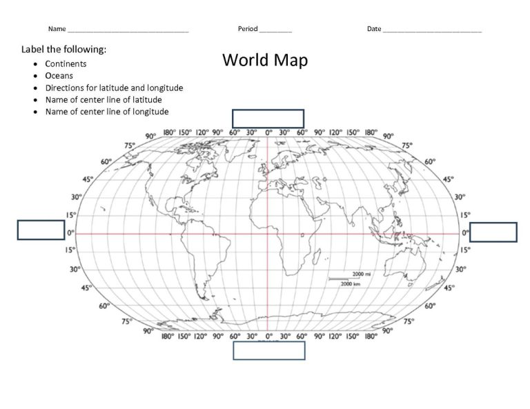 Free Printable Latitude And Longitude Worksheets Pdf