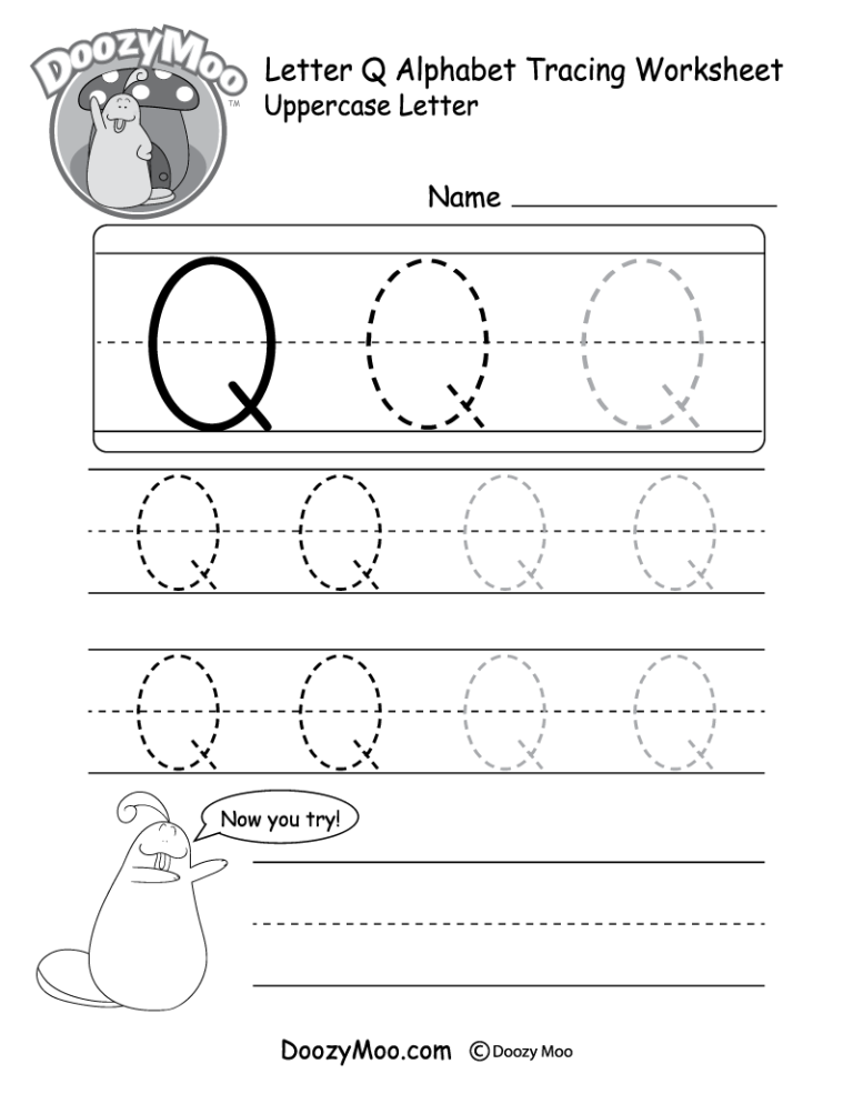 Preschool Capital Letter Tracing Worksheets