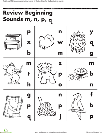 Beginning Sounds Phonics Worksheets For Preschool