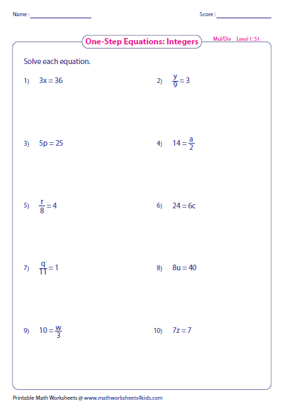 Solving Equations With Fractions Worksheet Pdf