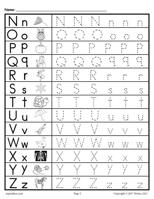 Traceable Letters Printable Free