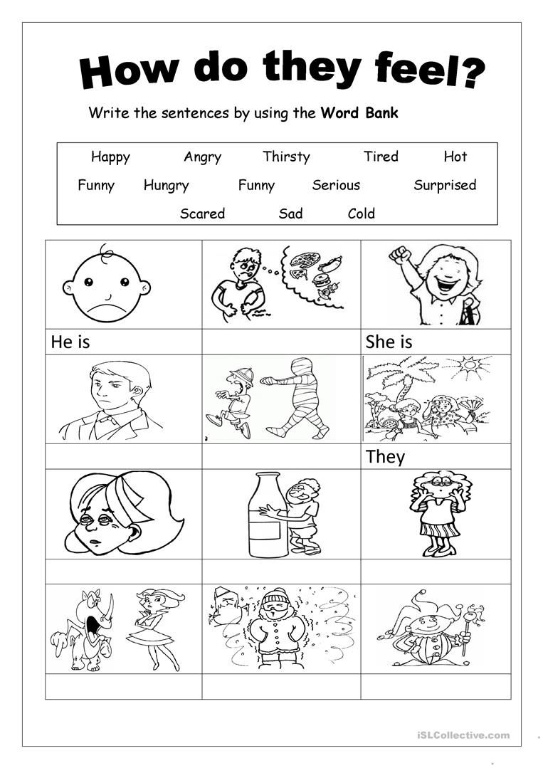 Feelings Worksheet Pdf