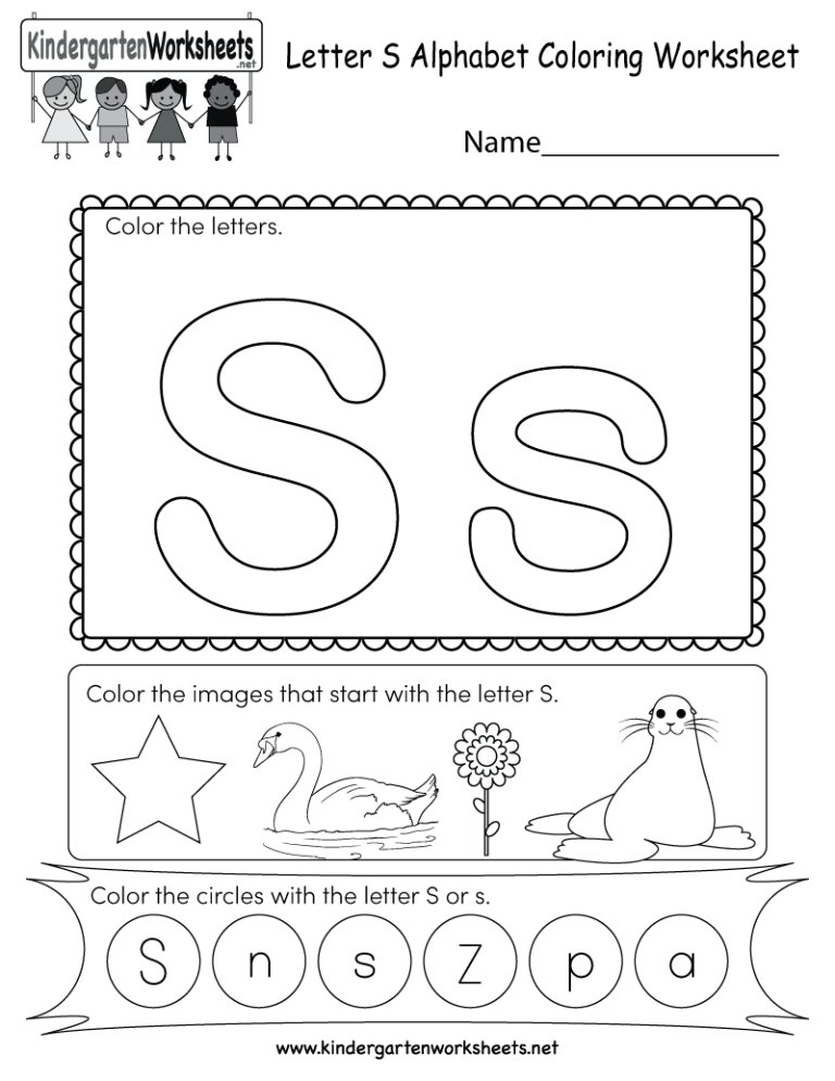 Letter S Worksheets For Pre K