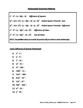 Completing The Square Worksheet Pdf