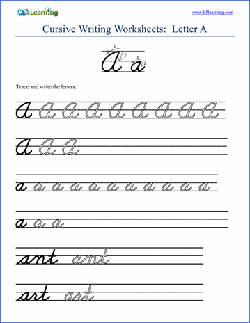 Free Cursive Worksheets For Beginners