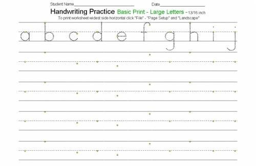 Handwriting Practice Worksheets For Kindergarten