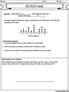 Dot Plot Worksheet Pdf