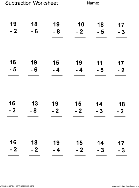 1st Grade Math Worksheets Pdf Printable