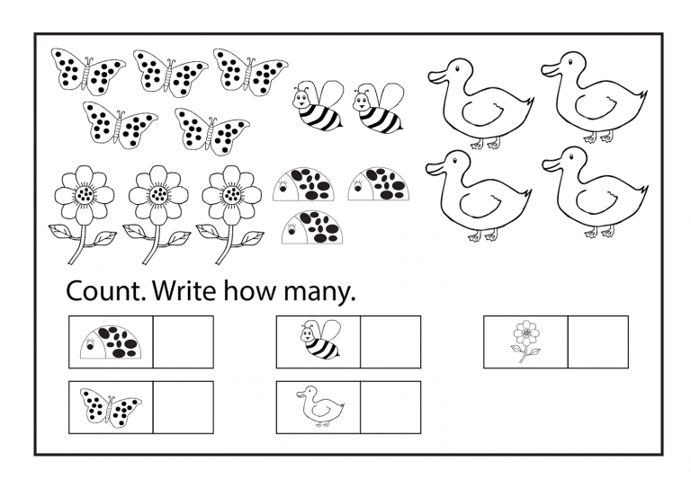 Number Preschool Worksheets For 4 Year Olds