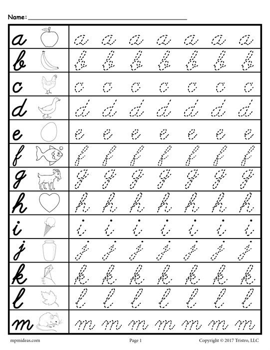 Cursive Letter Tracing Worksheets Pdf