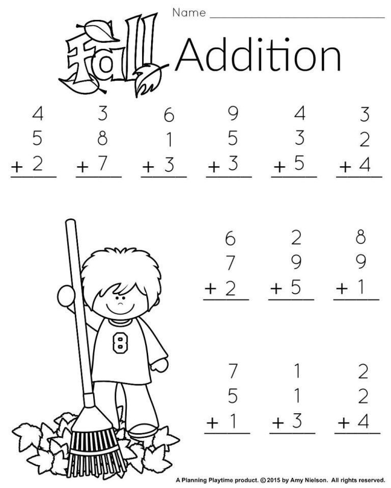 Fun Math Sheets For 1st Grade