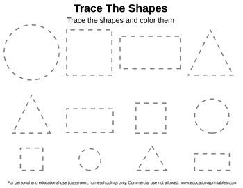 Cutting Shapes Worksheets Pdf