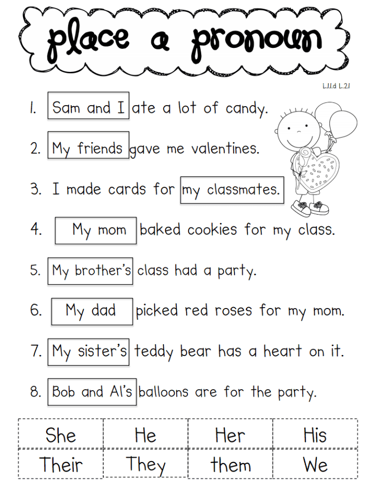 This That Worksheets For Grade 1 With Pictures Pdf