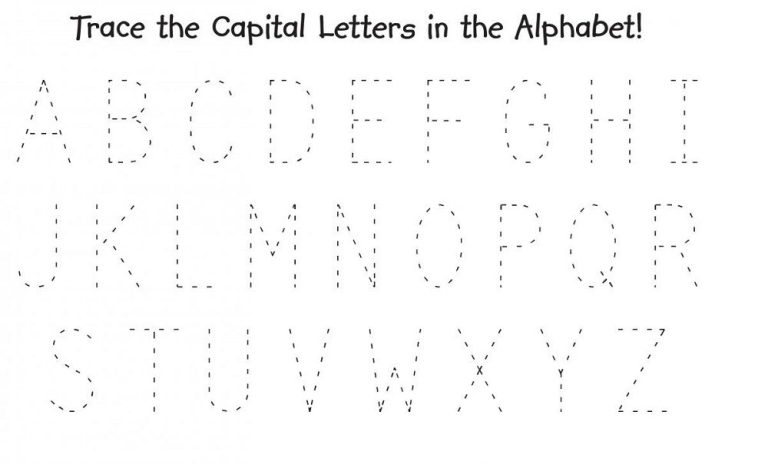 Large Tracing Letters For Preschoolers