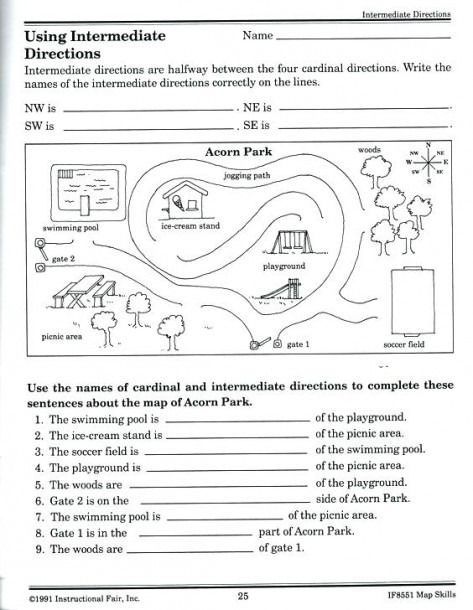 Map Skills Worksheets 7th Grade