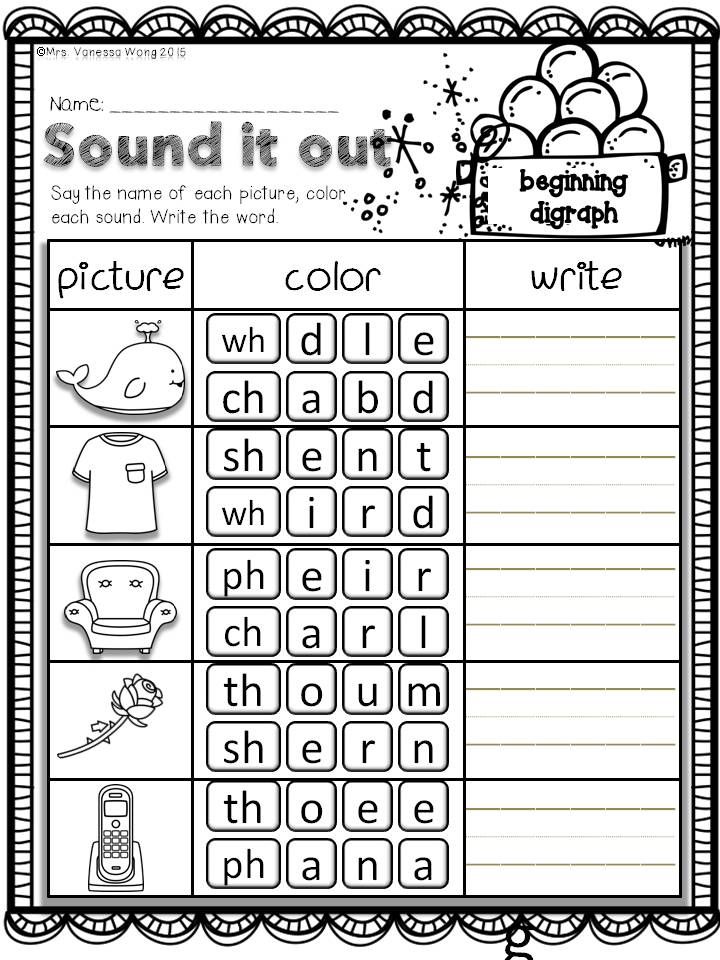 First Grade Phonics Worksheets Grade 1