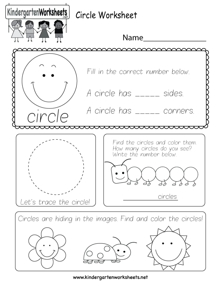 Circle Worksheets For Kindergarten