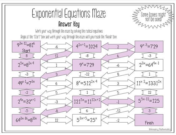 Solving Exponential Equations Worksheet With Answers