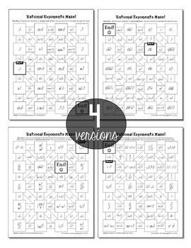 Rational Exponents Worksheet Answer Key