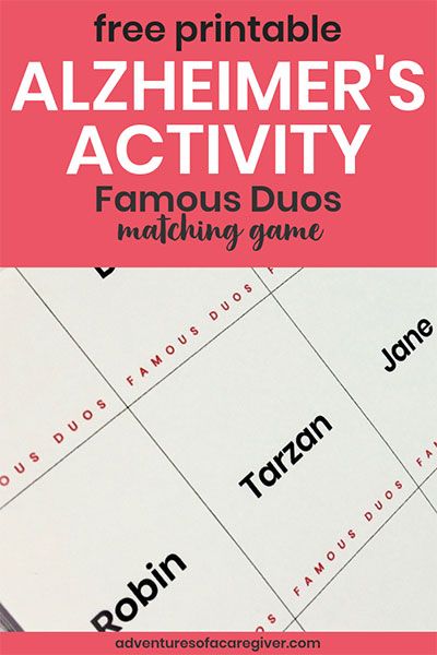 Elderly Free Printable Activities For Dementia Patients