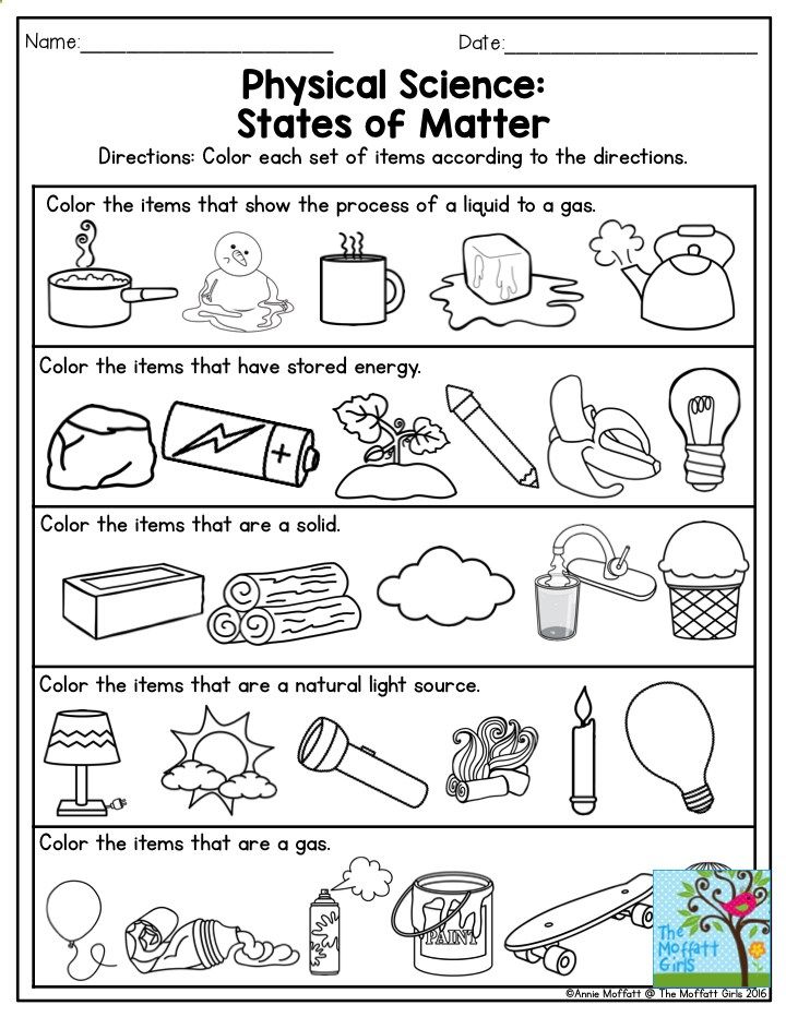 States Of Matter Worksheet Pdf 1st Grade