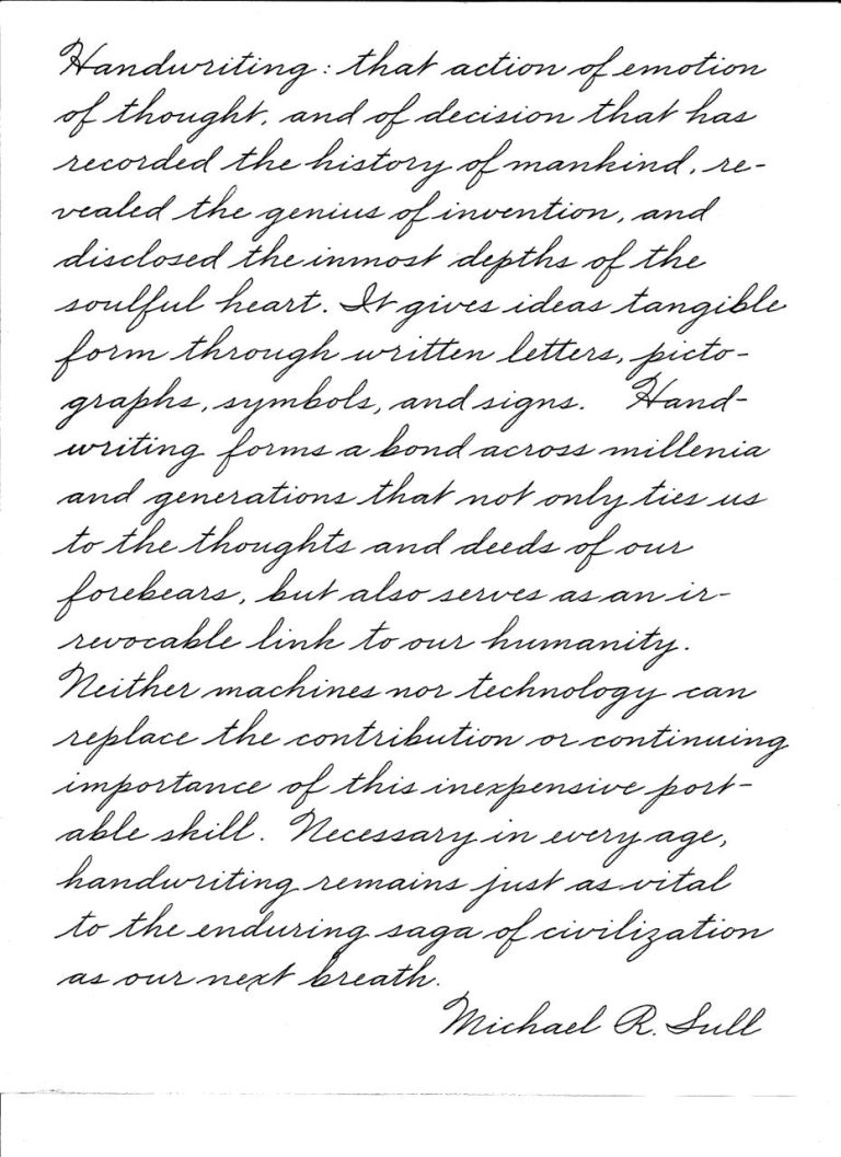 Penmanship Handwriting Practice For Adults