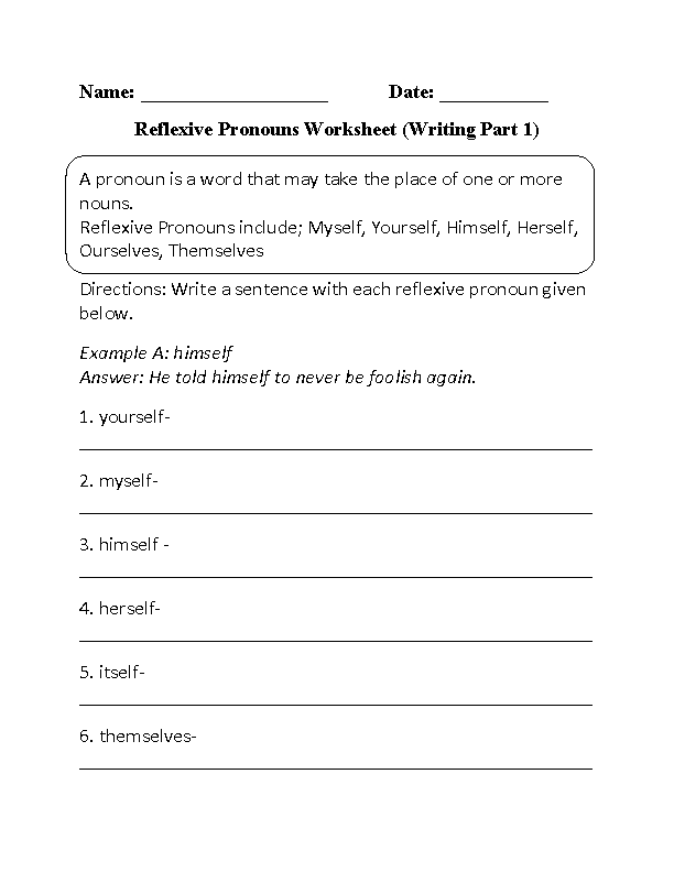 6th Grade Pronouns Worksheets Pdf With Answers