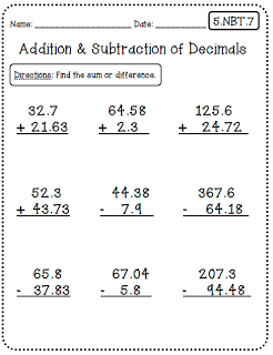 Math Sheets For 5th Graders