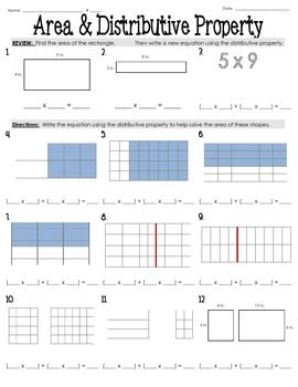 Distributive Property 3rd Grade Worksheets Pdf