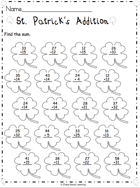 1st Grade Math Worksheets Free