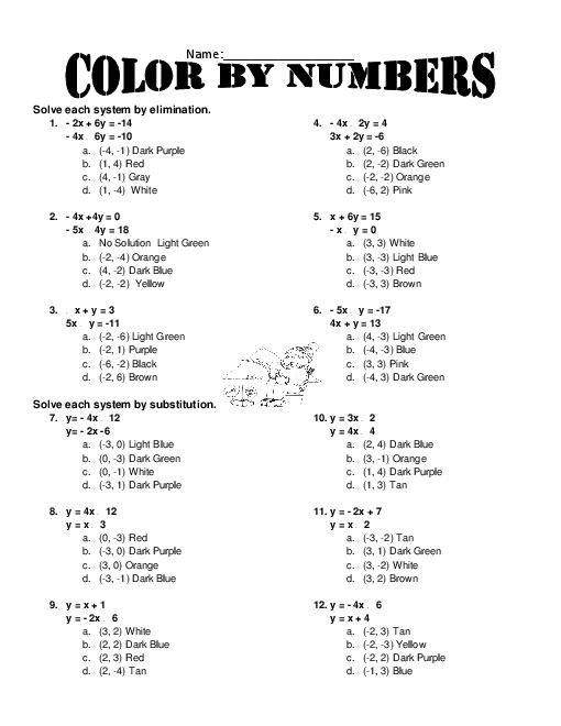 Substitution Worksheet With Answers