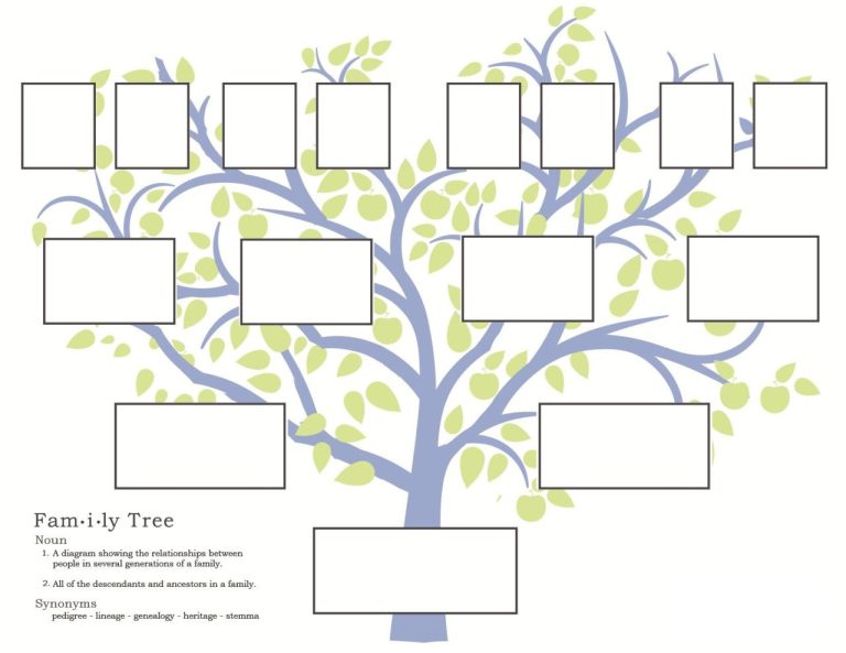 Family Tree Worksheet Template