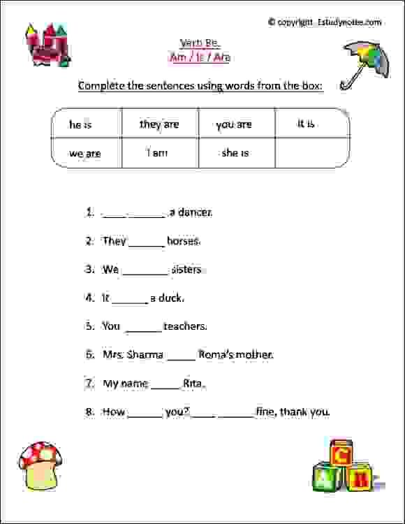 Use Of A And An Worksheet For Class 1