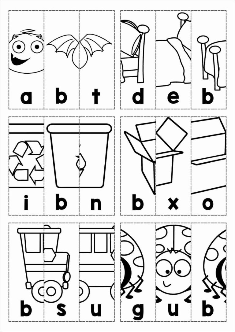 Cut And Paste Printable Cvc Worksheets