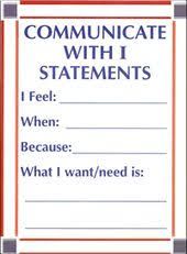 I Statements Worksheets