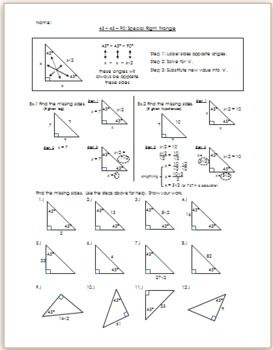 Applications Of Right Triangle Trigonometry Worksheet