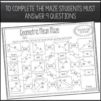 Pythagorean Theorem Maze Worksheet Answer Key