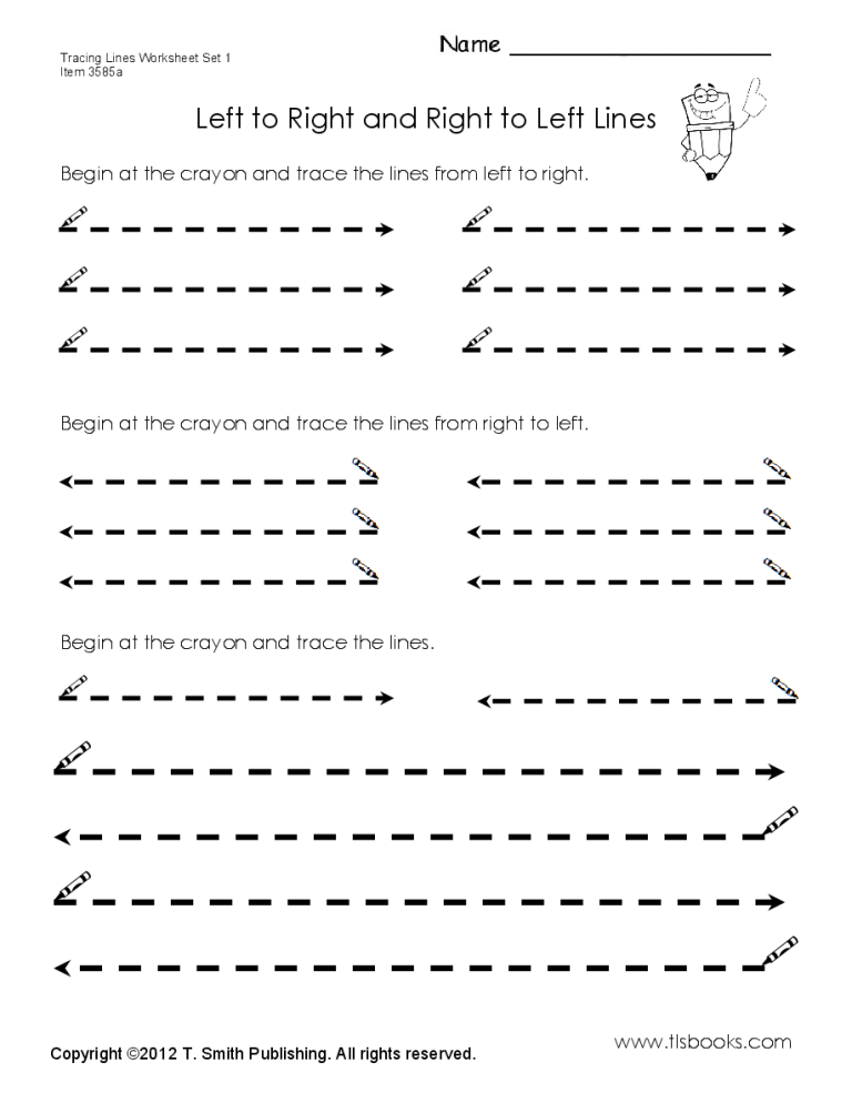 Tracing Lines Worksheets Pdf