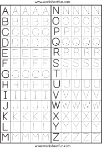 Printable Tracing Worksheets Alphabet