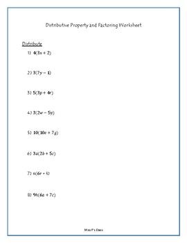 Factoring Worksheet Precalculus