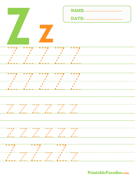 Letter Z Worksheets Printable