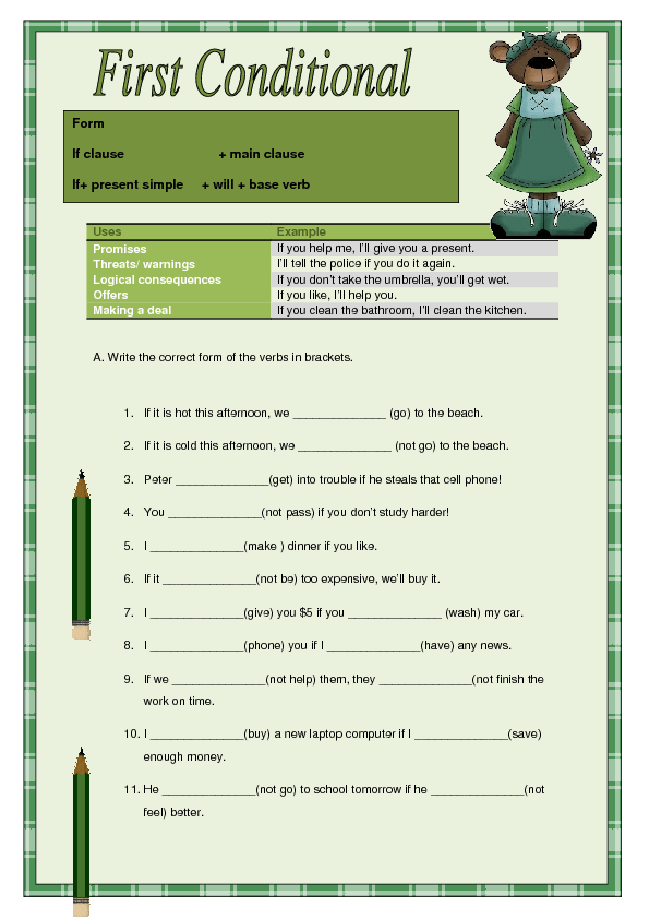 First Conditional Worksheet