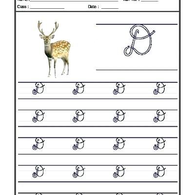 Cursive Capital Letters Worksheet