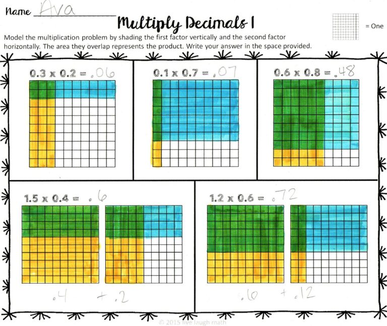 Common Core Sheets Dividing Decimals Answer Key